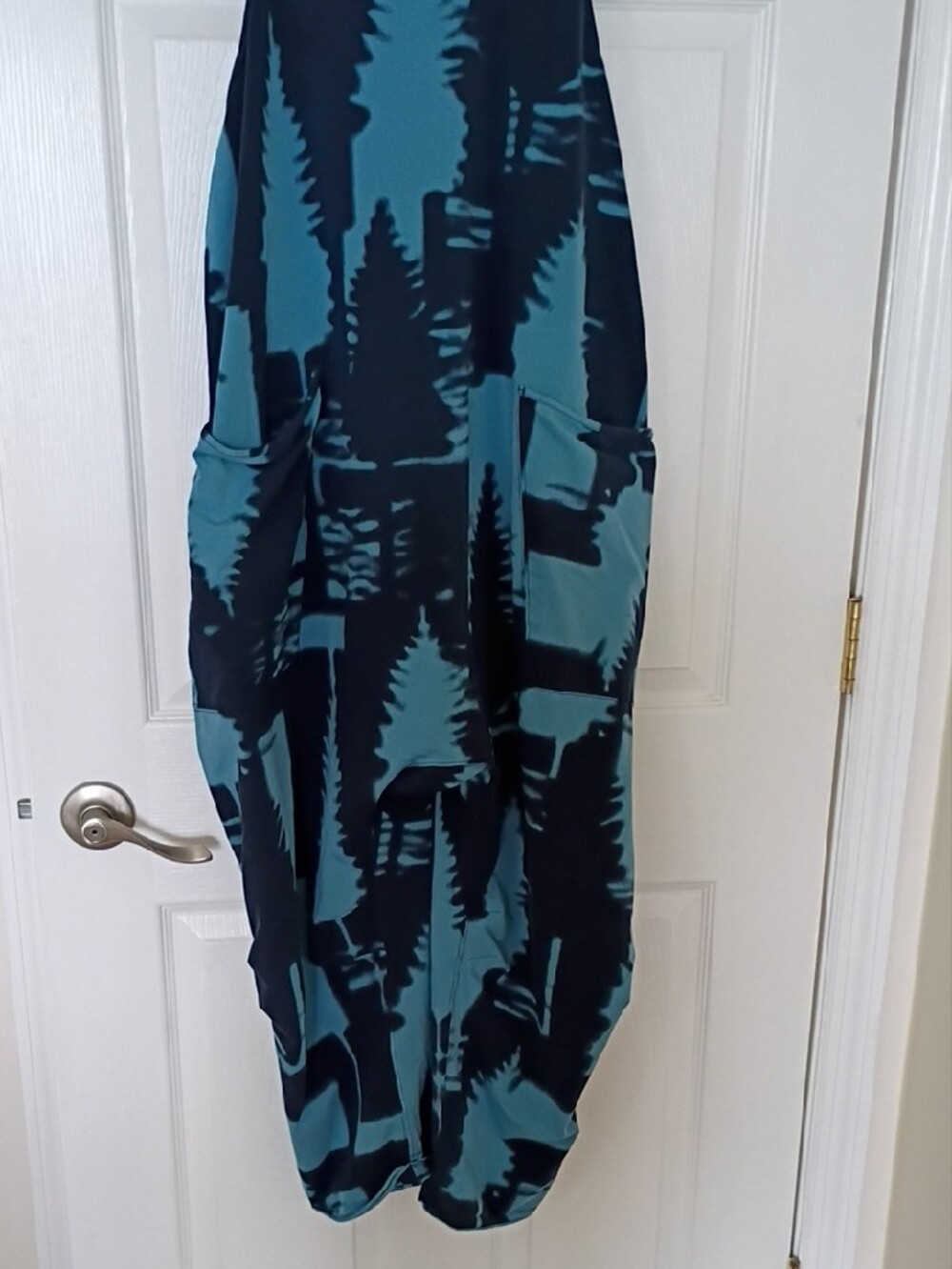 Free People Movement Hot Shot Onesie Teal & Navy Printed, L - Picture 3 of 9